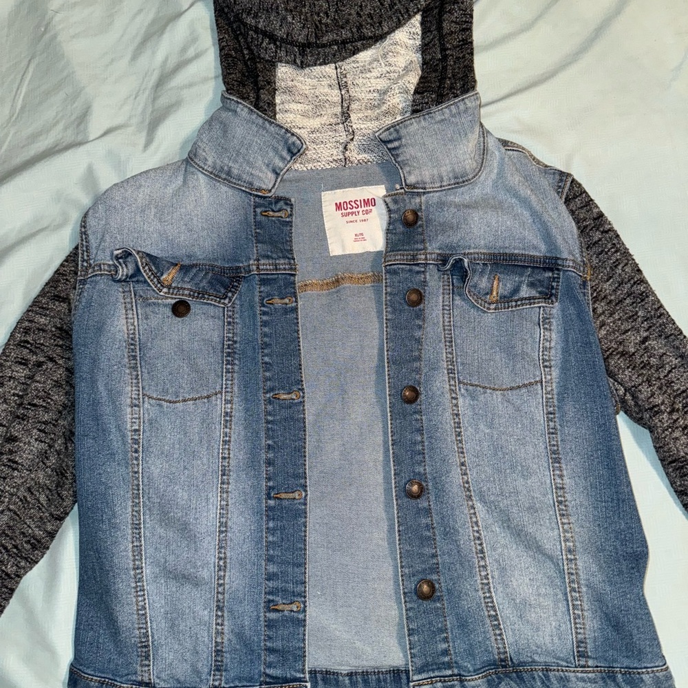 Target jean/sweater jacket, size XL